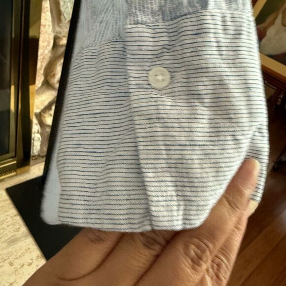 Opus womens Fython spirit 3/4 sleeve linen/cotton  blend button up blouse - Picture 5 of 11